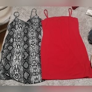 2 mini dresses